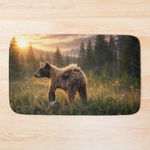 Item preview, Golden Hour Young Black Bear | Cinematic Wildlife Photography designed and sold by Kimberly Palmer.