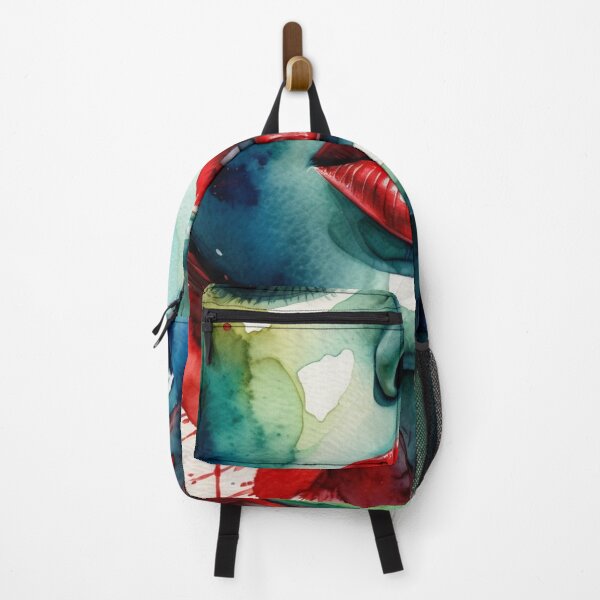 Item preview, Watercolor Portrait in Green and Red designed and sold by RAISC.