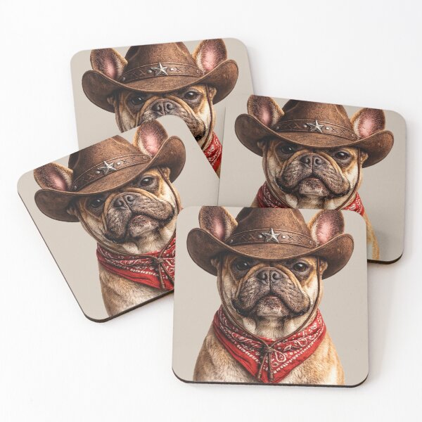 Item preview, Stylish Cowboy French Bulldog Dog Lover Gift designed and sold by BagFactoryUK.