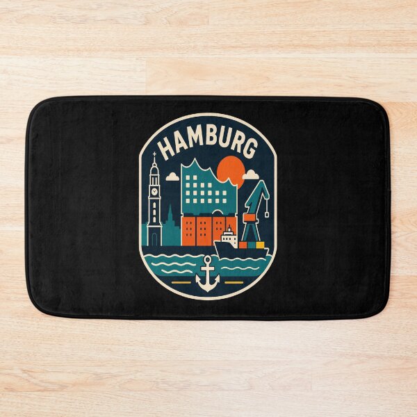 Item preview, Hamburg Port Travel Badge designed and sold by Lyfeinsights.