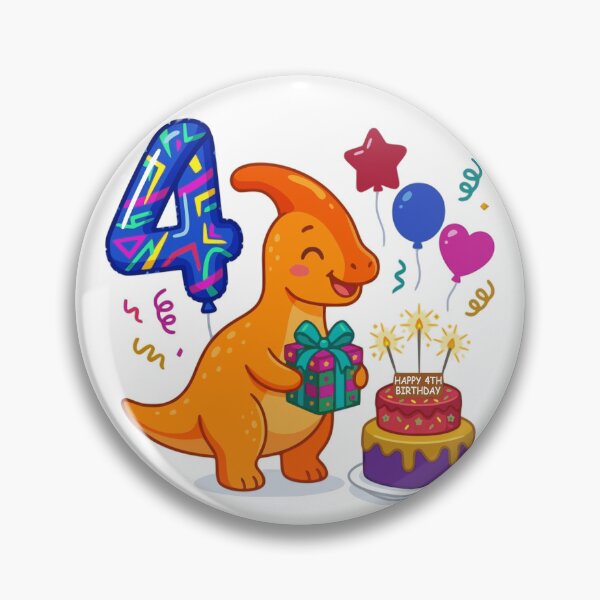 Item preview, 4th Parasaurus birthday gift kids dino party designed and sold by Tronstell.