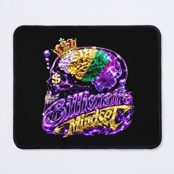 Item preview, Billionaire Mindset Retro Chrome Skull Crown Wealth Success Graphic designed and sold by Vermanartist.