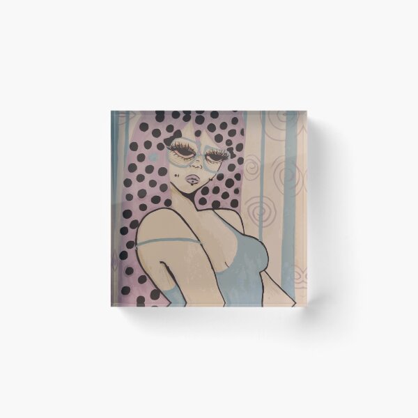 Item preview, Purple Polka Dot Hair Girl with Glasses designed and sold by RyanCalway.