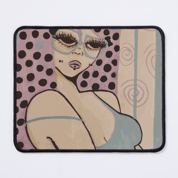 Item preview, Purple Polka Dot Hair Girl with Glasses designed and sold by RyanCalway.
