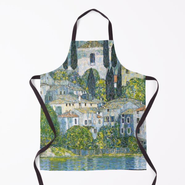 Item preview, Italian Lakeside Church With Cypress Trees designed and sold by artofuniverse.