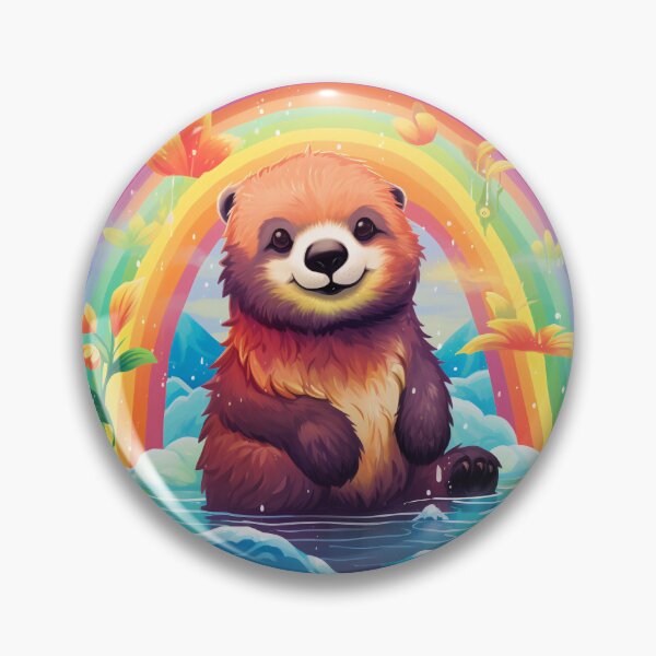 Item preview, Funny Sea Otter Colorful Rainbow Cute Boys Girls Kids designed and sold by rafaeltto.