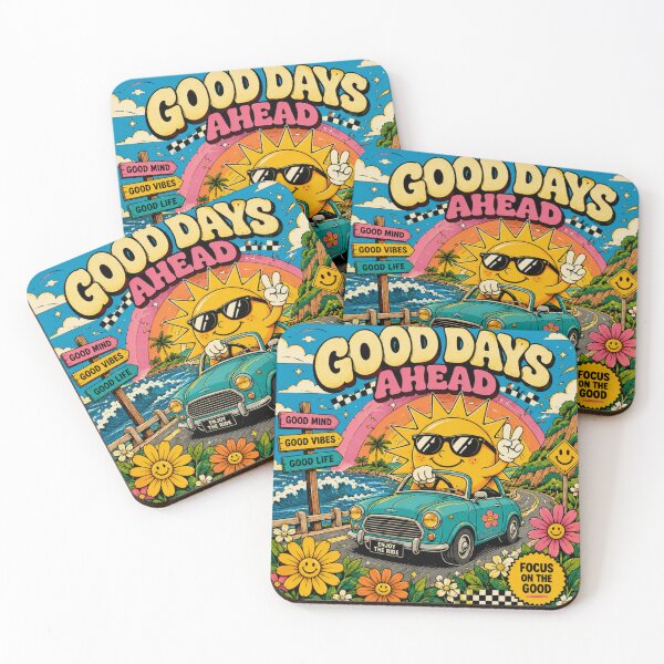 Item preview, Good Days Ahead Retro Sunshine Road Trip Vintage Graphic T-Shirt designed and sold by irfanedysud.