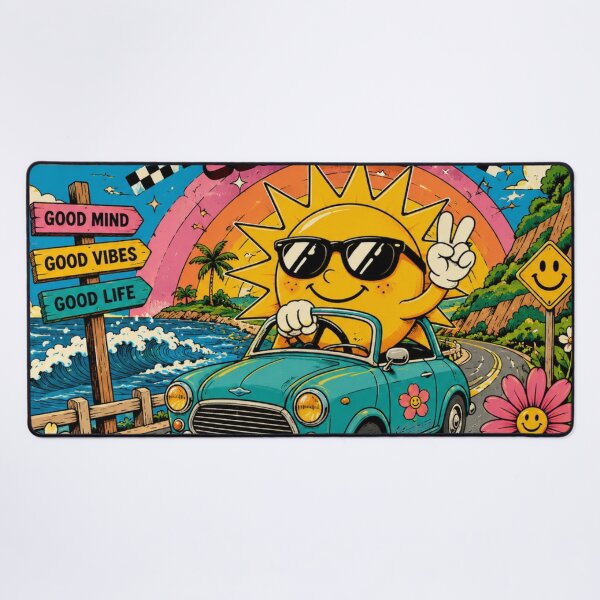Item preview, Good Days Ahead Retro Sunshine Road Trip Vintage Graphic T-Shirt designed and sold by irfanedysud.