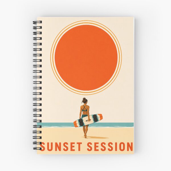 Item preview, Sunset Session Vintage Kitesurf Beach Poster .No2 designed and sold by Islabonita..