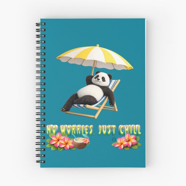 Item preview, No Worries. Just Chill. Cute Relaxing Panda Beach Vacation 3D Design designed and sold by gauthier-studio.