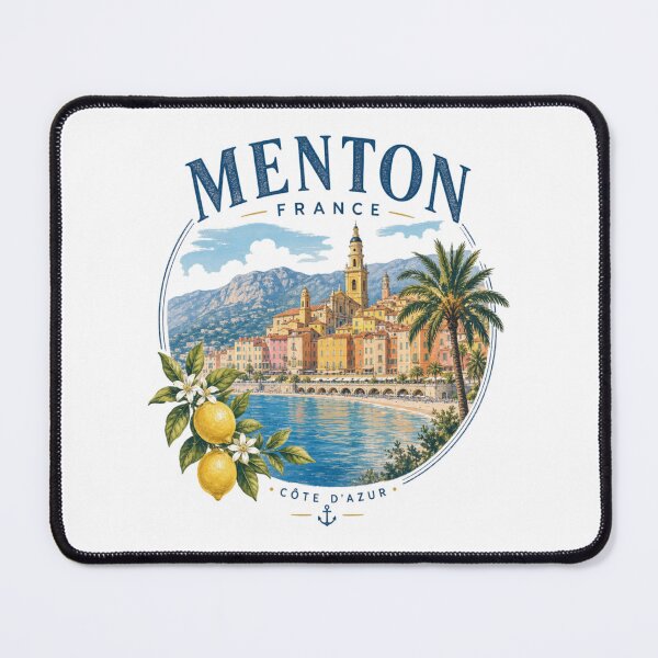Item preview, Menton France – Côte d'Azur Vintage Travel Graphic designed and sold by CraigDesignWork.