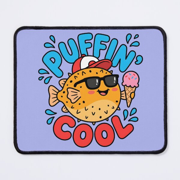 Item preview, Puffin Cool – Cute Pufferfish Summer Design designed and sold by Sea Gem.