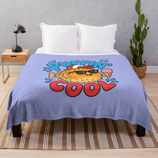 Item preview, Puffin Cool – Cute Pufferfish Summer Design designed and sold by Sea Gem.