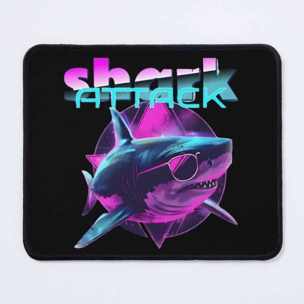 Item preview, Shark Attack – Neon Synthwave Design designed and sold by Wawan35200.