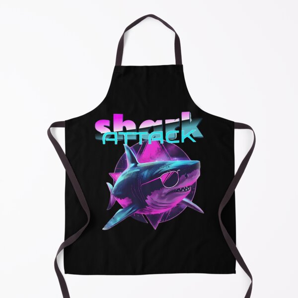 Item preview, Shark Attack – Neon Synthwave Design designed and sold by Wawan35200.