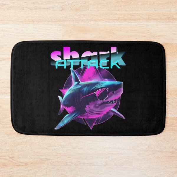 Item preview, Shark Attack – Neon Synthwave Design designed and sold by Wawan35200.