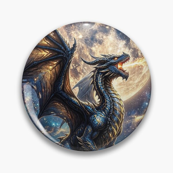 Item preview, Moon Dragon | Celestial Fantasy Castle Wall Art designed and sold by DrakariArt.