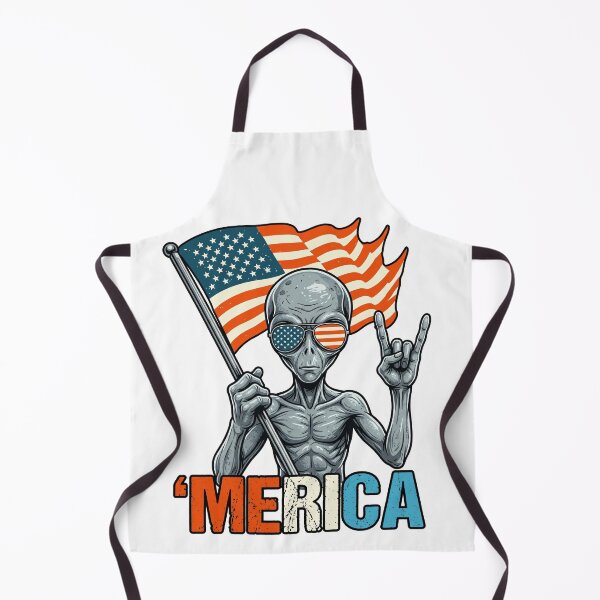 Item preview, Grey Alien Holding The American Flag Independence Day designed and sold by AHobbyAJob.