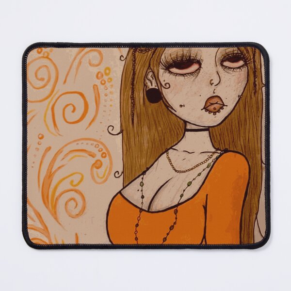 Item preview, Sad Alt Girl in Orange with Swirls designed and sold by RyanCalway.