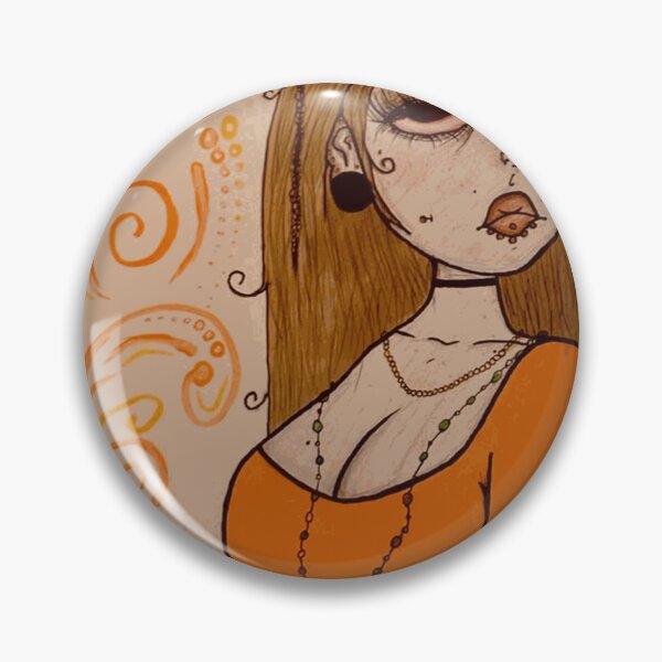 Item preview, Sad Alt Girl in Orange with Swirls designed and sold by RyanCalway.