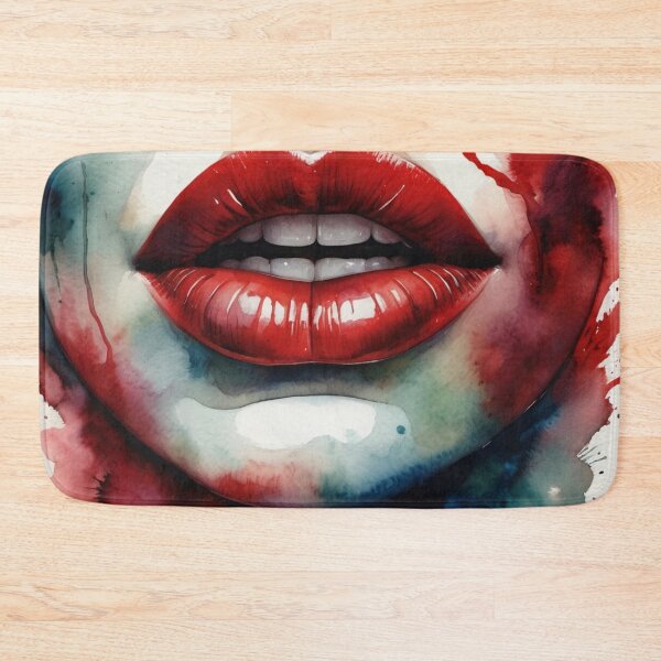 Item preview, Mouth in Red and Green Watercolor designed and sold by RAISC.
