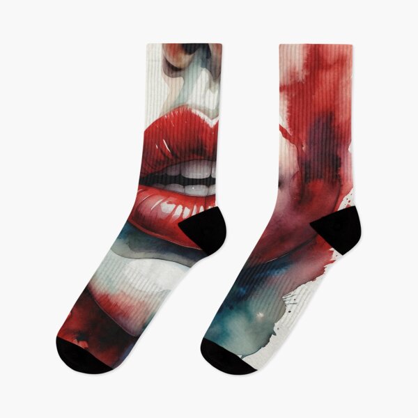 Item preview, Mouth in Red and Green Watercolor designed and sold by RAISC.