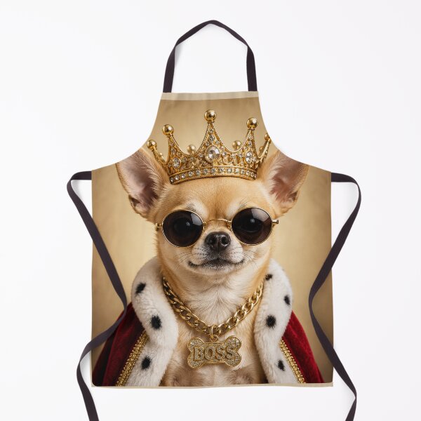 Item preview, Royal Chihuahua King Wearing Crown Dog Art designed and sold by BagFactoryUK.