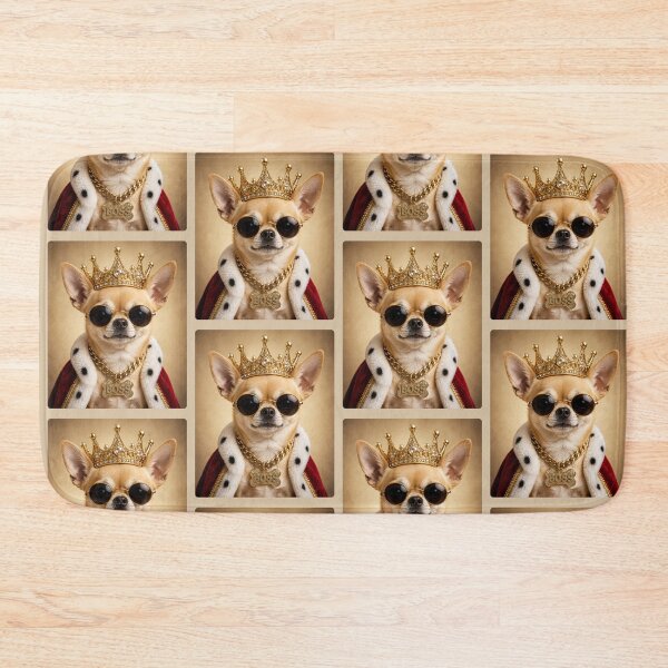 Item preview, Royal Chihuahua King Wearing Crown Dog Art designed and sold by BagFactoryUK.