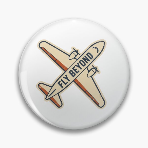 Item preview, Retro Fly Beyond Vintage Airplane Travel Sticker designed and sold by asumintjapan1.