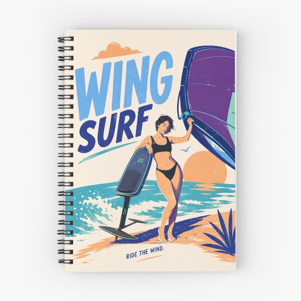 Item preview, Wing Surf Vintage Beach Travel Poster designed and sold by Islabonita..