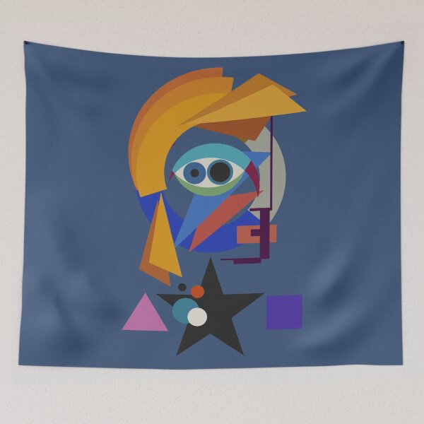 Item preview, David Bauhaus Blue (Original Artwork) designed and sold by Big Fat Arts.