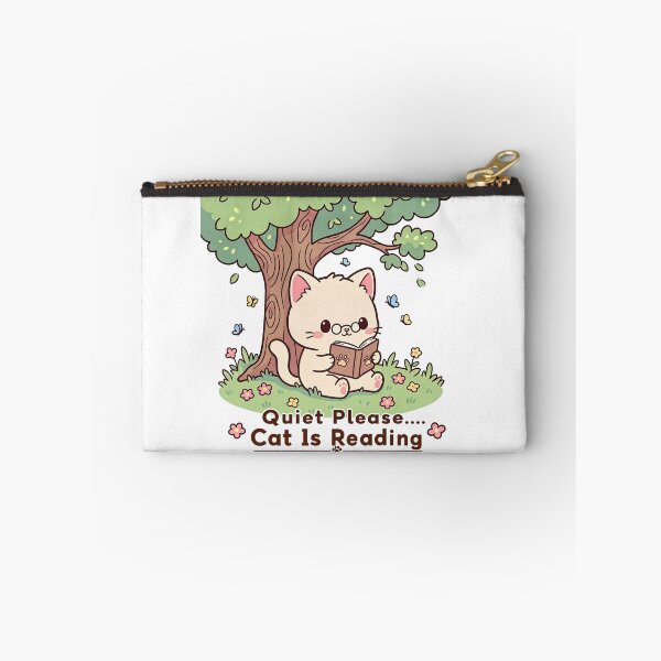 Item preview, Bookworm Cat | Cute Chibi Kitten Reading Under a Tree | Kawaii Nature Art designed and sold by MurkCraft.