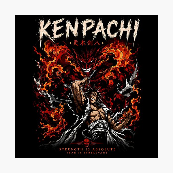 Item preview, Kenpachi Zaraki -Strength is Absolute - Epic Fire Demon Aesthetic Design designed and sold by Trinidesigns123.