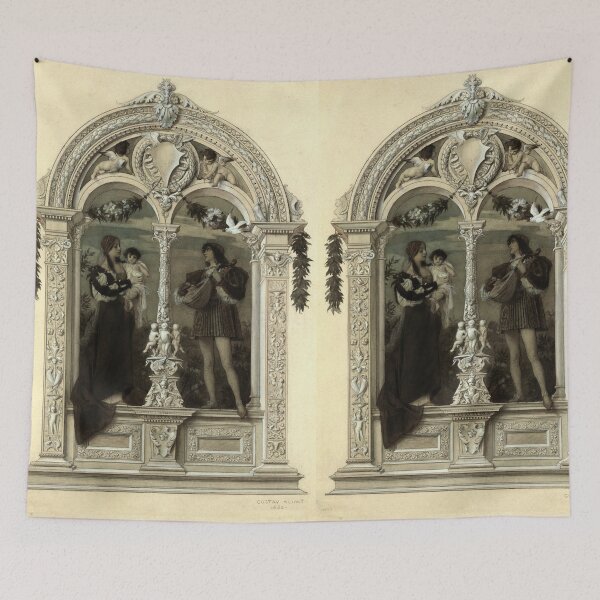 Item preview, Renaissance Allegory Mother and Lute Player designed and sold by artofuniverse.