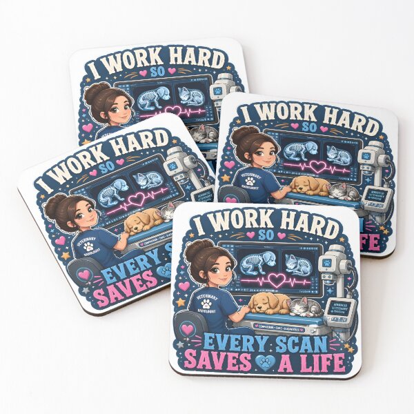 Item preview, I Work Hard So Every Scan Saves A Life – Cute Veterinary Radiology X-Ray Design designed and sold by Bettybee00.