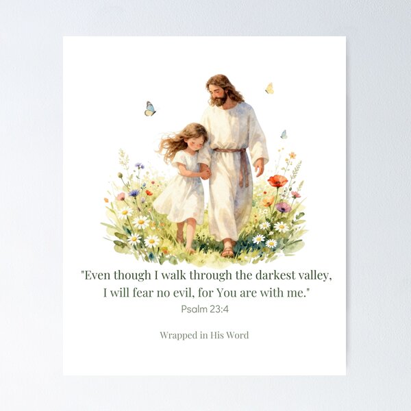 Item preview, Wrapped in His Word – Psalm 23:4 | Jesus Walks With Me designed and sold by BCapybara.