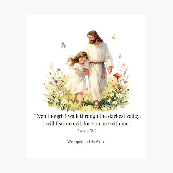 Item preview, Wrapped in His Word – Psalm 23:4 | Jesus Walks With Me designed and sold by BCapybara.