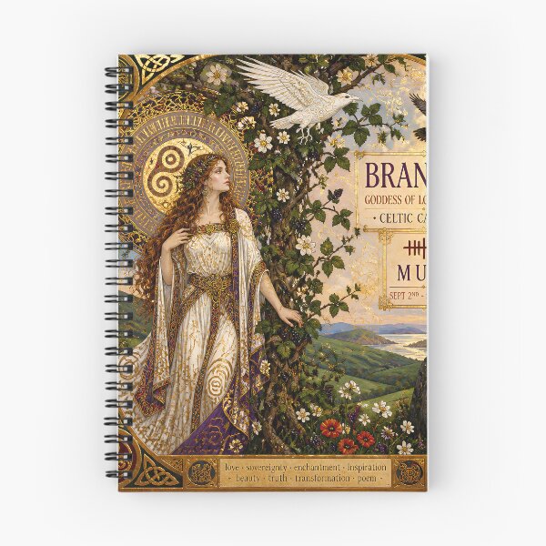 Item preview, Celtic Tree Calendar X: Branwen and the Vine Moon | Celtic Mythology Art designed and sold by Stoneflower-Art.