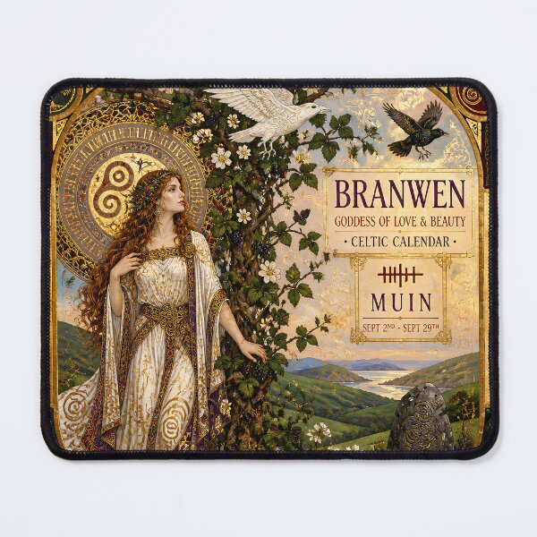 Item preview, Celtic Tree Calendar X: Branwen and the Vine Moon | Celtic Mythology Art designed and sold by Stoneflower-Art.