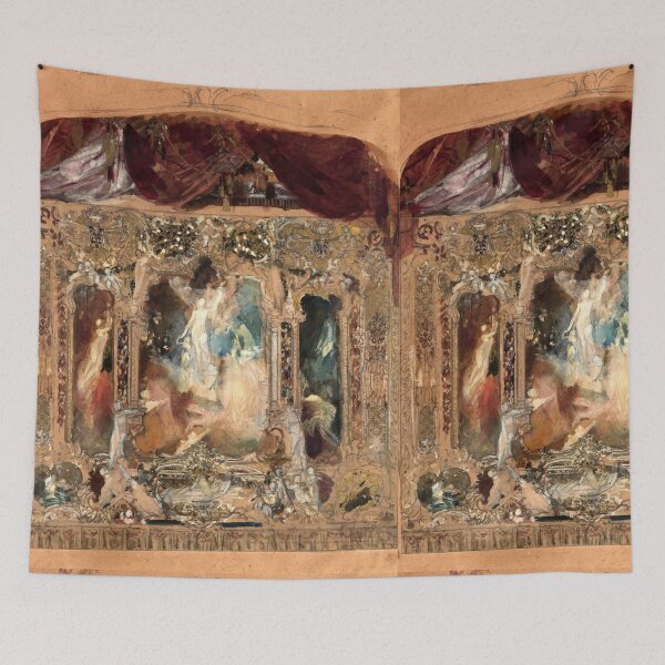 Item preview, Ornate Theatre Curtain Allegory Study designed and sold by artofuniverse.