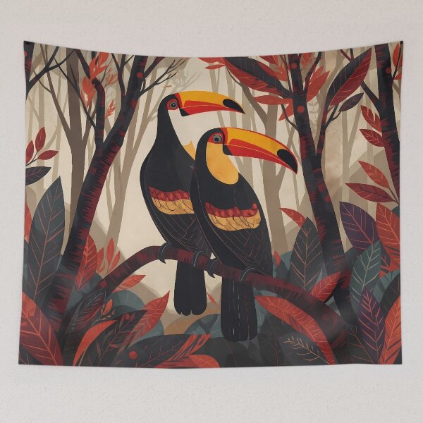 Artikelvorschau, Amazonas-Tukane – Zeitgenössische tropische Vogelkunst entworfen und verkauft von BrazilArtShop.