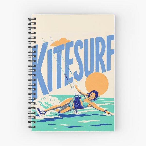 Item preview, Kitesurf Vintage Coastal Travel Poster designed and sold by Islabonita..