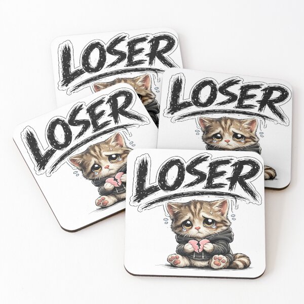 Item preview, kotek z napisem loser designed and sold by Brejko.