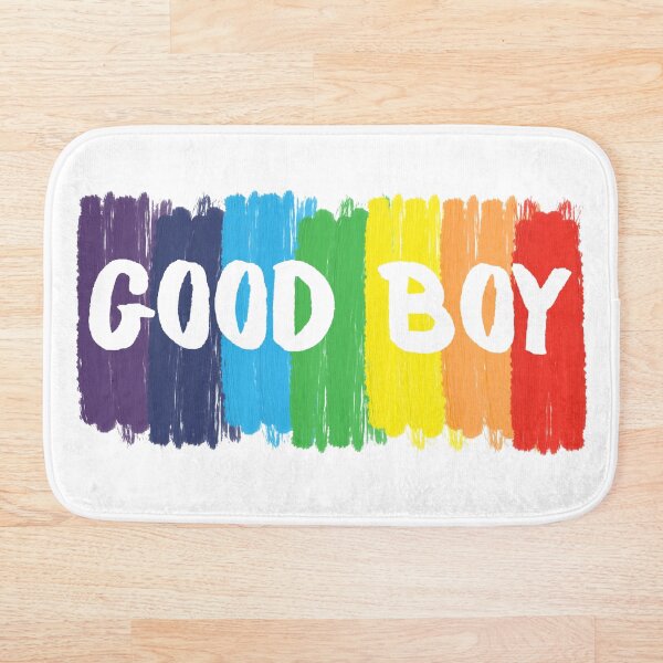 Artikelvorschau, Good Boy Bold Rainbow Brush Strokes Typografie entworfen und verkauft von mijaczeek.