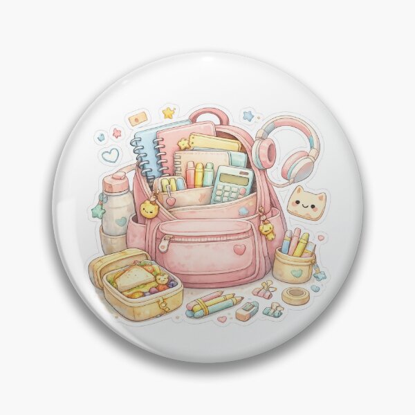 Item preview, Cute Kawaii School Supplies Backpack designed and sold by ajamzbox.