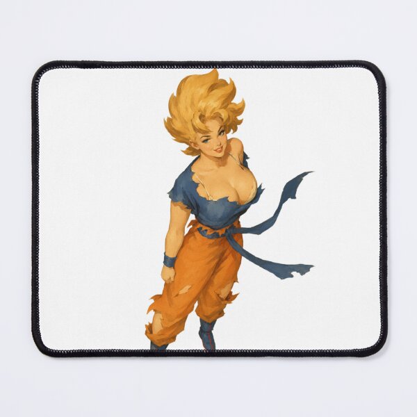Item preview, Female Goku Retro Pin-Up – Vintage Anime Warrior Inspired Art designed and sold by Cosplayvintage.