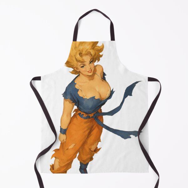 Item preview, Female Goku Retro Pin-Up – Vintage Anime Warrior Inspired Art designed and sold by Cosplayvintage.