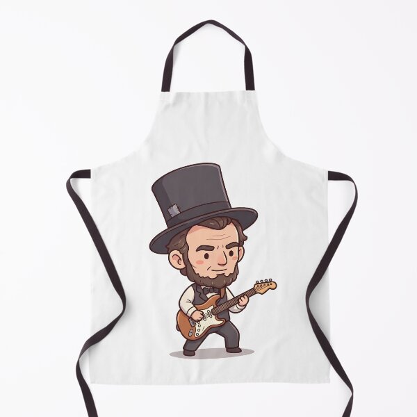 Item preview, Chibi Abraham Lincoln Playing Electric Guitar Independence Day designed and sold by AHobbyAJob.