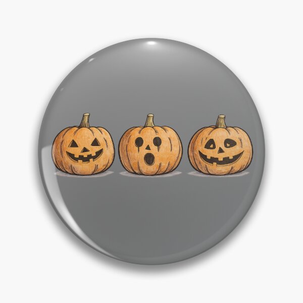 Item preview, Three Halloween Pumpkins with Different Faces | Cute Jack-o'-Lantern Illustration designed and sold by pigeonlovrs.