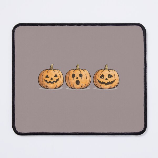 Item preview, Three Halloween Pumpkins with Different Faces | Cute Jack-o'-Lantern Illustration designed and sold by pigeonlovrs.